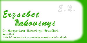 erzsebet makovinyi business card