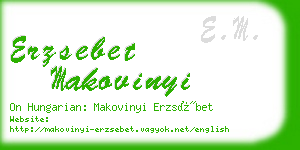 erzsebet makovinyi business card